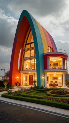 From Rugged Stone Tower to Rainbow Paradise! 🏰➡️🌈 #OrganicDreamBuild