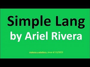 Simple Lang by Ariel Rivera (Lyrics) - 1993