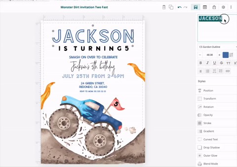 Monster Truck Birthday Invitation Template, Any Age, Printable Party Invite (digital Download) - Etsy