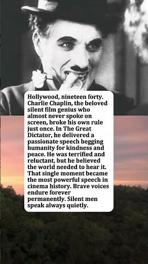 Charlie Chaplin — The Speech He Never Wanted To Give
