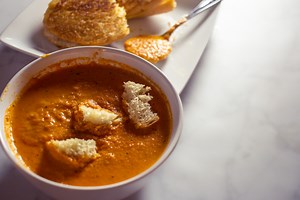 Creamy Tomato Soup Made with Fresh Tomatoes