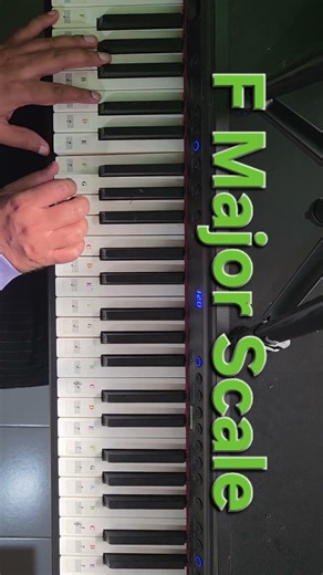 F Major Scale | Tutorial | piano ro keyboard for scales #tutorial #chordchart #pianokeyboard #shorts