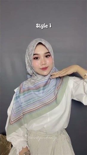 2 tutorial hijab segi empat simple #tutorialhijab #hijabstyle #shortvideo #like #subscribe