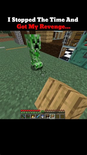I Freezed The Time Get My Revenge From creeper 💀 #minecraft #usa