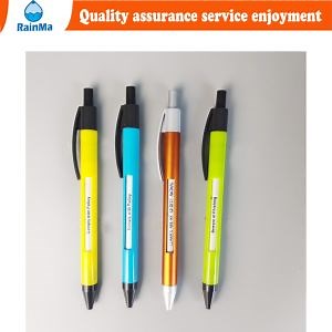 [Hot Item] Cheap Advertising Window Ballpoint Pens with Colored Pen Rod and Custom Message
