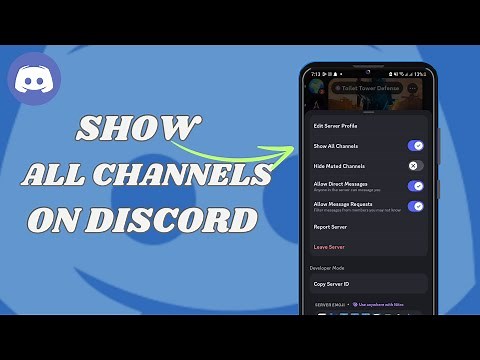 How To Show All Channels On Discord
