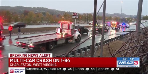 Crash causing delays on I-64