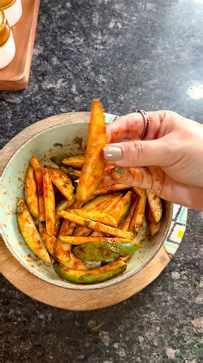 Masala raw mango recipe 🥭 #rawmango #mango #spicy