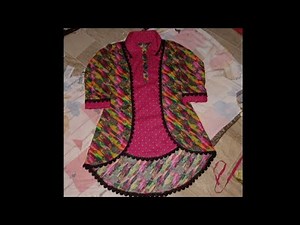 Trending and Beautiful Round tail frock design|| collar neck design with round tail frock