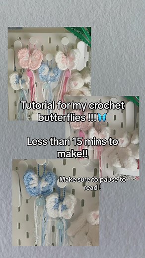 TUTORIAL for CROCHET BUTTERFLY !!!!! Hope you guys understand, ill answer any questions in the comments !!#fyp #crochet #crochetersoftiktok #crochettiktok #crochetpattern#freepattern#crochetpatterndesigner #thingstomake #easy #easycrochet #crochetideas #crochetbutterfly #butterfly #crochettutorial #crochetaccessories #crochetkeychain #keychain #fypシ゚viral #fup #fyppppppppppppppppppppppp