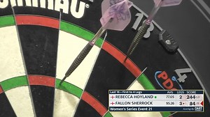 SUPERB FROM SHERROCK! 👏 Fallon Sherrock produces the performance of the day so far to storm through to the Event 21 quarter-finals, averaging over 98 in a 4-2 success against Rebecca Hoyland! 👉 bit.ly/PDCTVLive | Professional Darts Corporation