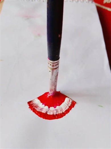 One stroke flower painting #art #satifying #art