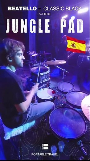 Portable acoustic drum set, fits in the trunk.