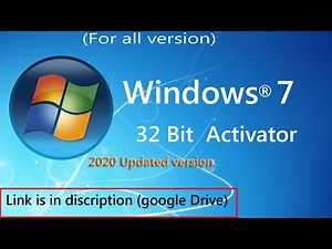 Activate Windows 7 Genuine Permanent activation for FREE with Activator 100% work 2020 version