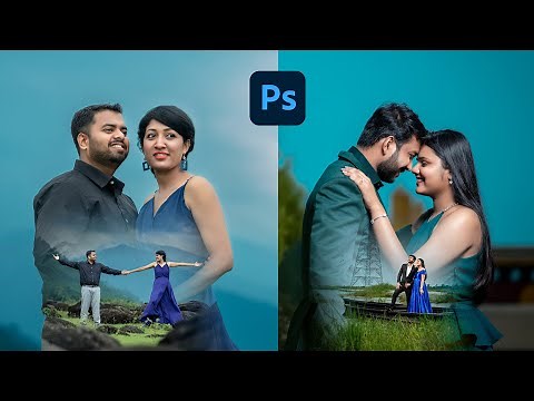 Pre wedding Photo Dual Exposure Editing in photoshop 2022