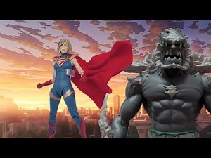 Doomsday breaking Supergirl. Stopmotion