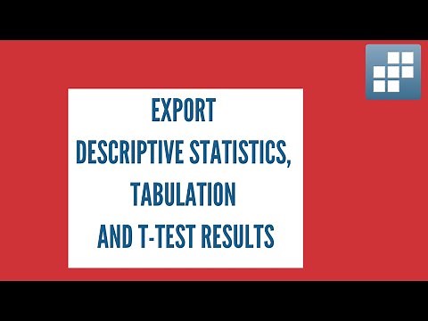 Export Descriptive Statistics, Tabulation and ttest Results From Stata