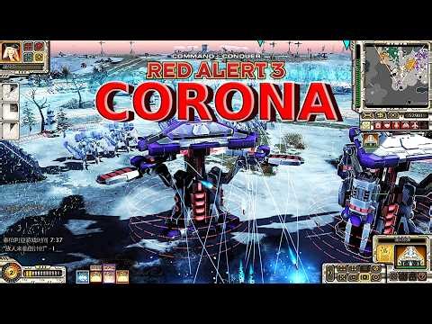 Red Alert 3 Corona MOD Risung Sun in PVE Fight | A Map with Many Playstyles
