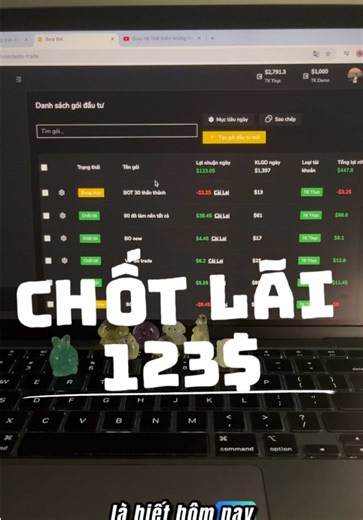 Chốt lãi tưng bừng cùng những con Bot AI đã setup sẵn của nhà Lisa #lisabo #betatrade #binance #dautu #maketingdigital #kiemtienonline #phuongphaptradebo #tinhieutradebo #pptradebo #trending #xuhuong