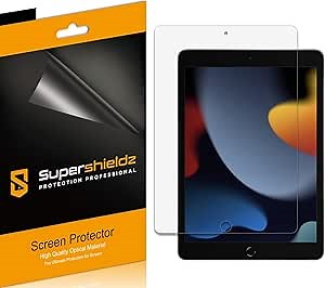 Supershieldz (3 Pack) Designed for iPad 10.2 inch (9th/8th/7th Generation, 2021/2020/2019) Screen Protector, High Definition Clear Shield (PET)