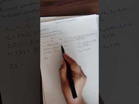 Lecture 1 #Numerical Integration #Forward difference operator and Backward difference operator 