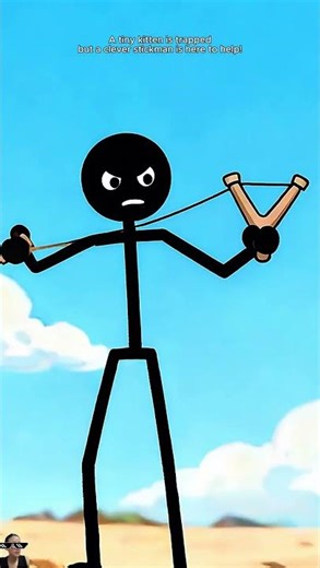 This stickman just found a genius way to rescue a Puppy! #shorts