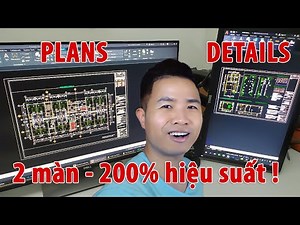 🔴Cách mở 2 files AutoCAD trên 2 màn hình máy tính tăng 200% năng suất | Dual Monitor #autocad