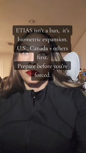 20 reactions | The panic is loud. The strategy is quiet. ETIAS isn’t a ban, it’s data capture. Once the infrastructure is built, the list always grows. Freedom of movement is something you prepare for in advance. Full breakdown on Patreon $19.99 tier.  Tools + strategy in bio. #biometric #travel #fyp #relocation #strategy | Sona Sunni | Facebook