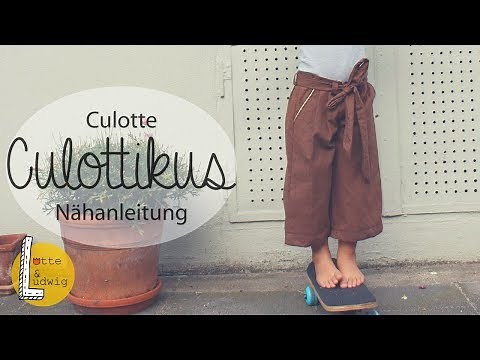 Sewing instructions for children's culotte trousers, Culottikus