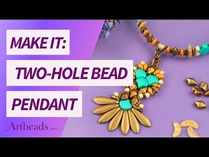 How to Make a Two-Hole Bead Pendant - Wind Chime Necklace Tutorial