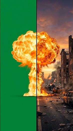 Realistic Explosion 💥 | Free 4K Green Screen VFX #shortsfeed #shorts #vfx #greenscreen