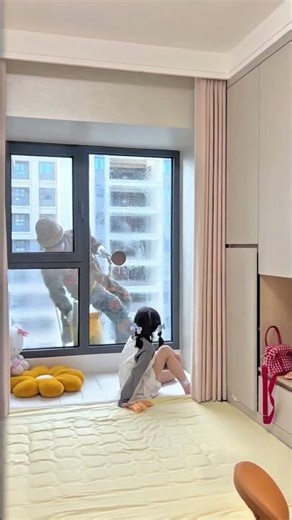 She got scared of the painter