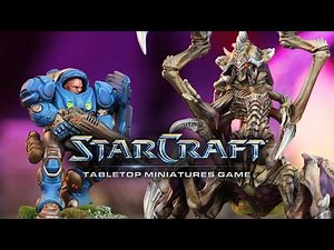 Starcraft Tabletop Miniatures Game! Zerg vs Terran Battle