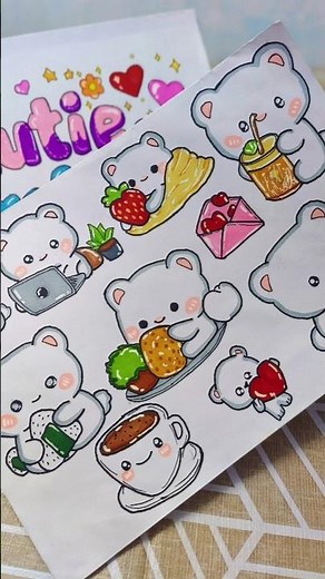 How to Make Cute Panda Stickers at Home 🐼✨ | DIY Handmade Stickers #shorts #pandastickers #viral