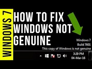 How to fix Windows 7 Not Genuine Error build 7600 / 7601