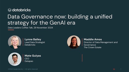 Data Governance now: building a unified strategy for the GenAI era