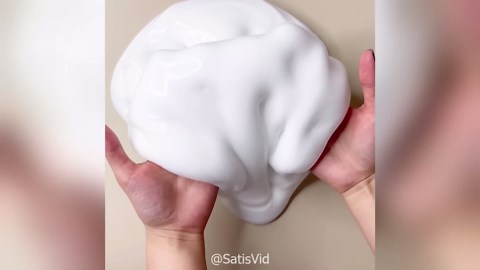 Soft slime pressing with beads and ASMR sounds