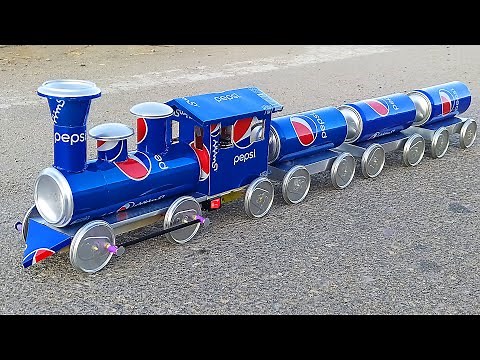 How to Make A Train with pepsi cans 🚂 Cars at Home - DIY Toy Train