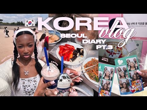 KOREA VLOG 🎀 pt.3 – first time in seoul | street food, hybe, lotte world & more