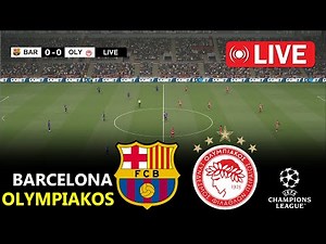 Barcelona vs Olympiakos | Champions League 2025/26 | eFootball Pes 21 Video Game Simulation