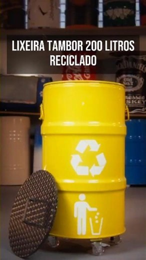 Lixeira Tambor 200 Litros Reciclado | Solução Sustentável para Empresas e Indústrias
