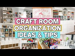 GAME CHANGER Craft Organization & Storage Ideas | EASY DIY CRAFT TABLE (NO TOOLS!) Craft Room Tour