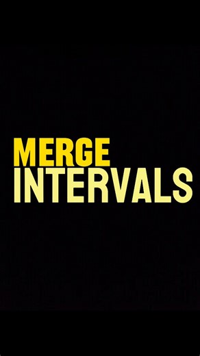 Rayudu on Instagram: "Day 10 – DSA Interview Question Series. Merge Intervals . . . A problem frequently asked in top company interviews. Greedy + Sorting = Optimal Solution ⚡ . . save this for interview Preparation. More DSA Concepts comping soon. #DSA#DataStructures#Algorithms#InterviewPrep#ComputerScience"