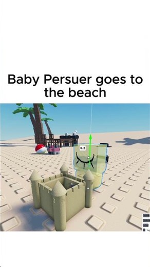 Baby Persuer goes to the beach