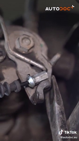 Installing the hand brake cable. #autodoc #mechanic #carservice #carrepairing #autodocdiy #autodoctutorial #tutorials #diy #fyp