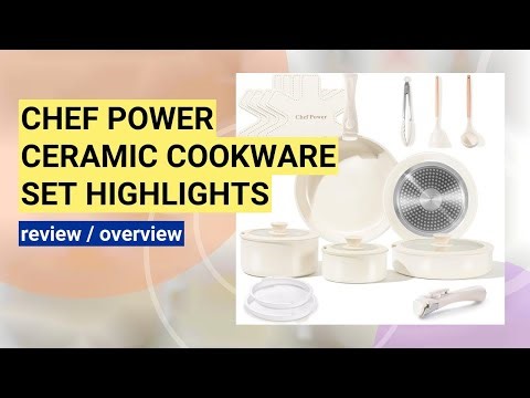 Review: Chef Power Ceramic Cookware Set - Non-Toxic, Space-Saving, and Versatile!