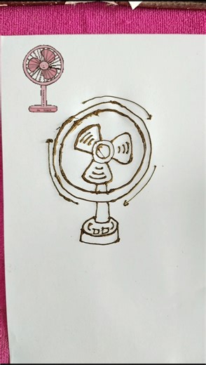 "Simple Electric Fan Drawing Step by Step ✏️" #art #drawing #shorts