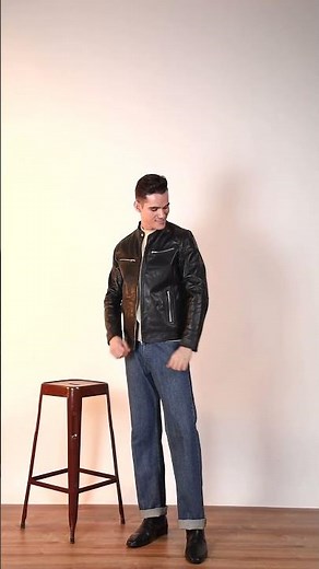 Black Leather Jacket For Men, India MaheTri #handcraftedindia #mahetri #ethnicfashion