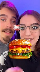 Eat the cheeseburger in 5 bites! #challenge #game #couple