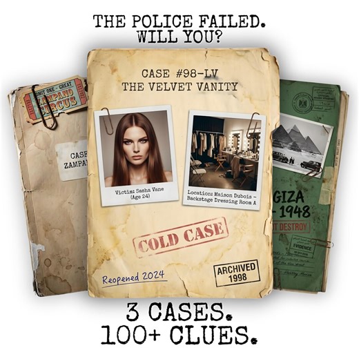 3-in-1 Unsolved Case File Bundle | Cold Case Mystery Game | Interactive Detective Kit | Date Night or Solo Play | 100  Clues PDF - Etsy